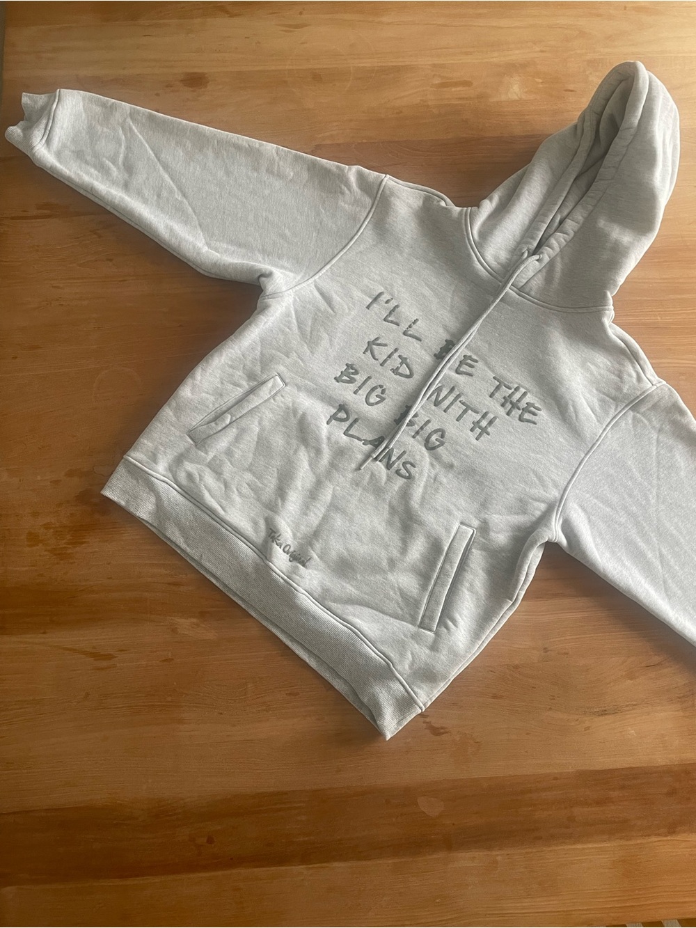Taka Light Gray Hoodie with Dark Gray Script
